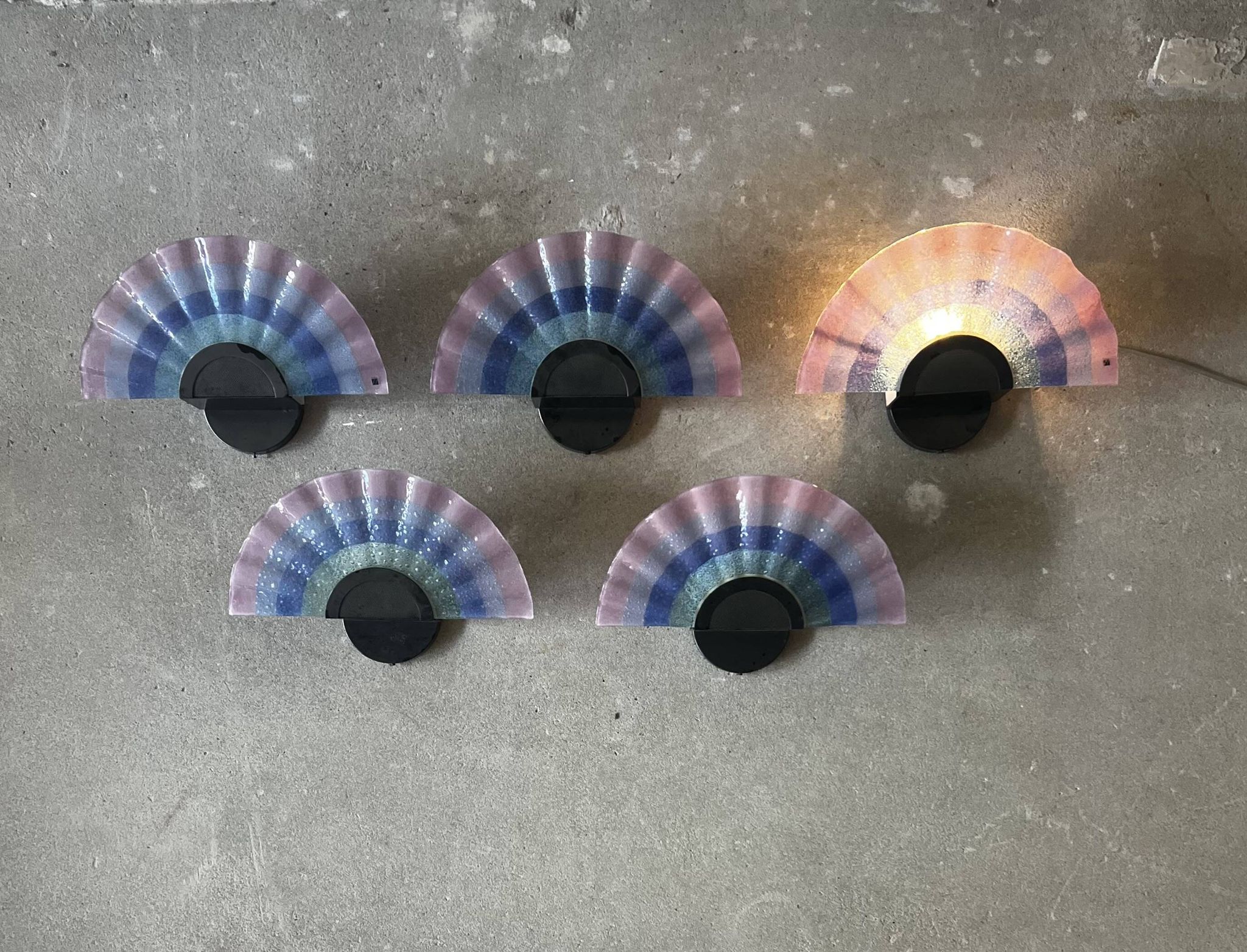 Large Zonca Wall Lamps, Italy, 1980s - 5 available