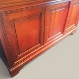Louis Philippe style sideboard in cherry wood. 1970s.
