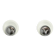 Pair of Italian Space Age Chrome and White Wall Lights, 1970s