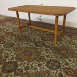 Vintage rattan coffee table