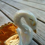 Limoges porcelain salters swan shape