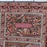 Vintage 1950s Persian Qum silk rug 72cm x 140cm