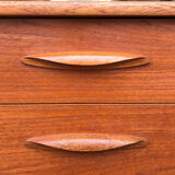Tall teak chest of drawers from the 1960s
