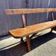 Banc en bois foncé Aranjou années 1980