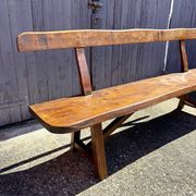 Aranjou dark wood bench from the 1980s