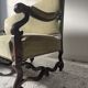 Timeless bench in 19th-century Louis XIV style, walnut, with sheep's foot legs.