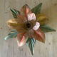 Applique fleur métal