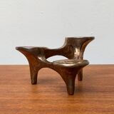 Vintage German brutalist metal candlestick by Harjes