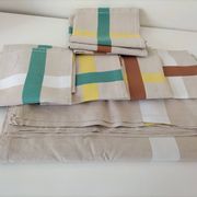 Tablecloth set + 8 napkins – graphic cotton