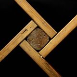 Vintage Scandinavian style pine ball coat rack