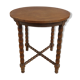 Round table, turned wooden legs