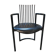 Fauteuil avant-gardiste en cuir et ressorts, Italie années 1980
