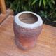 Brutalist vase in red stoneware