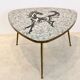 Mosaic and brass coffee or side table by Berthold Müller, 1960s