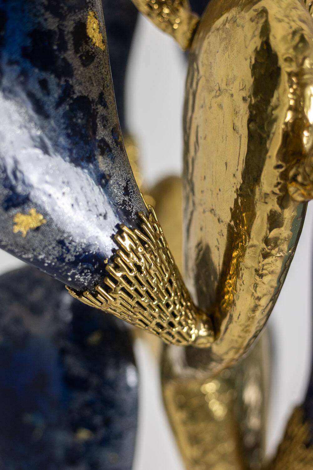 Jacques Duval Brasseur, Large golden brass cactus sculpture. 1992