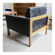 Paire de fauteuils cuir et palissandre, danois, 60's