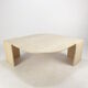 Table basse italienne travertin du milieu du siècle, années 1980