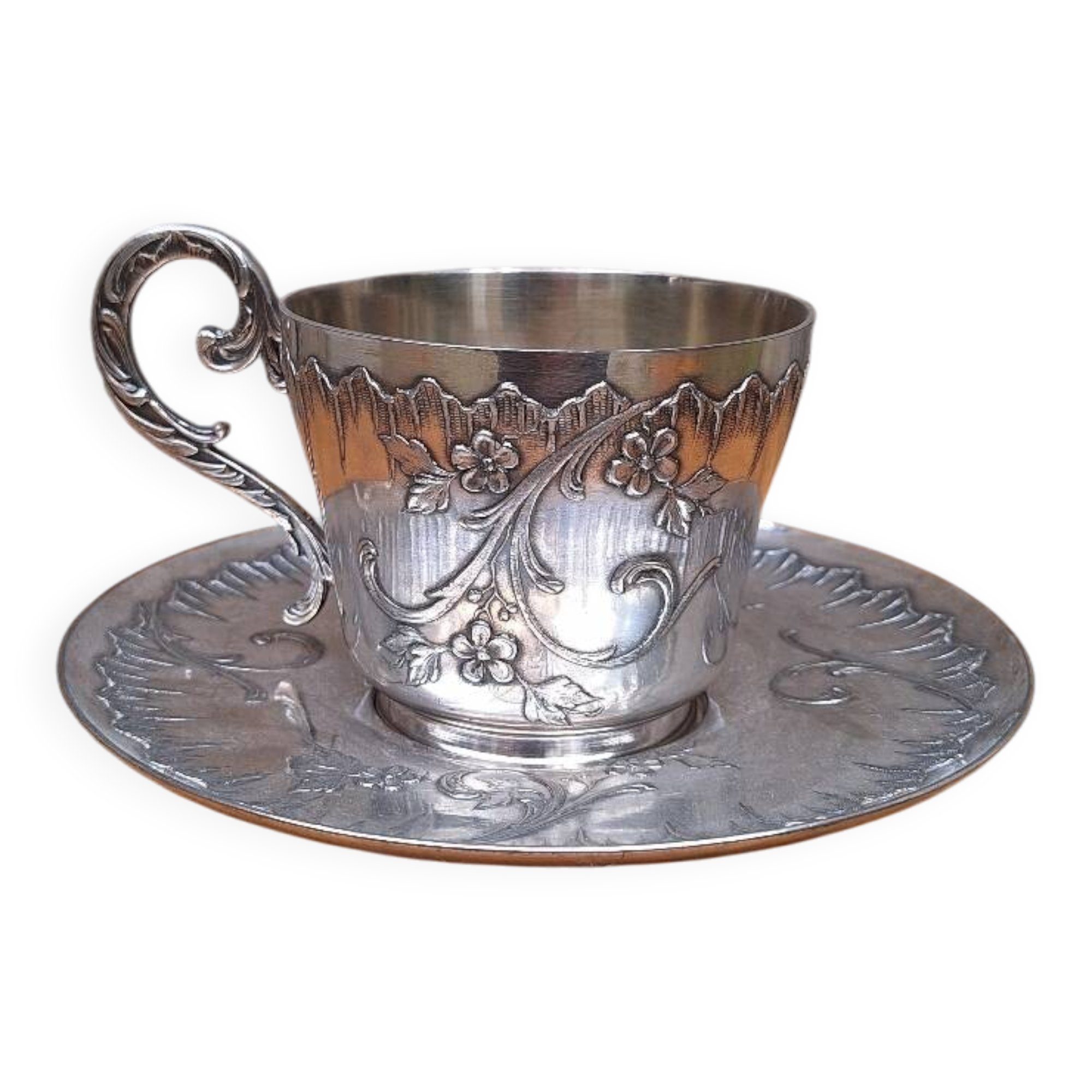 Christofle Gallia silver-plated chocolate cup