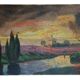 A. Charles 1915, oil on canvas with Flemish inspiration.