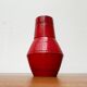 Red Italian ceramic vase from the mid-century by Bitossi, 1960s.