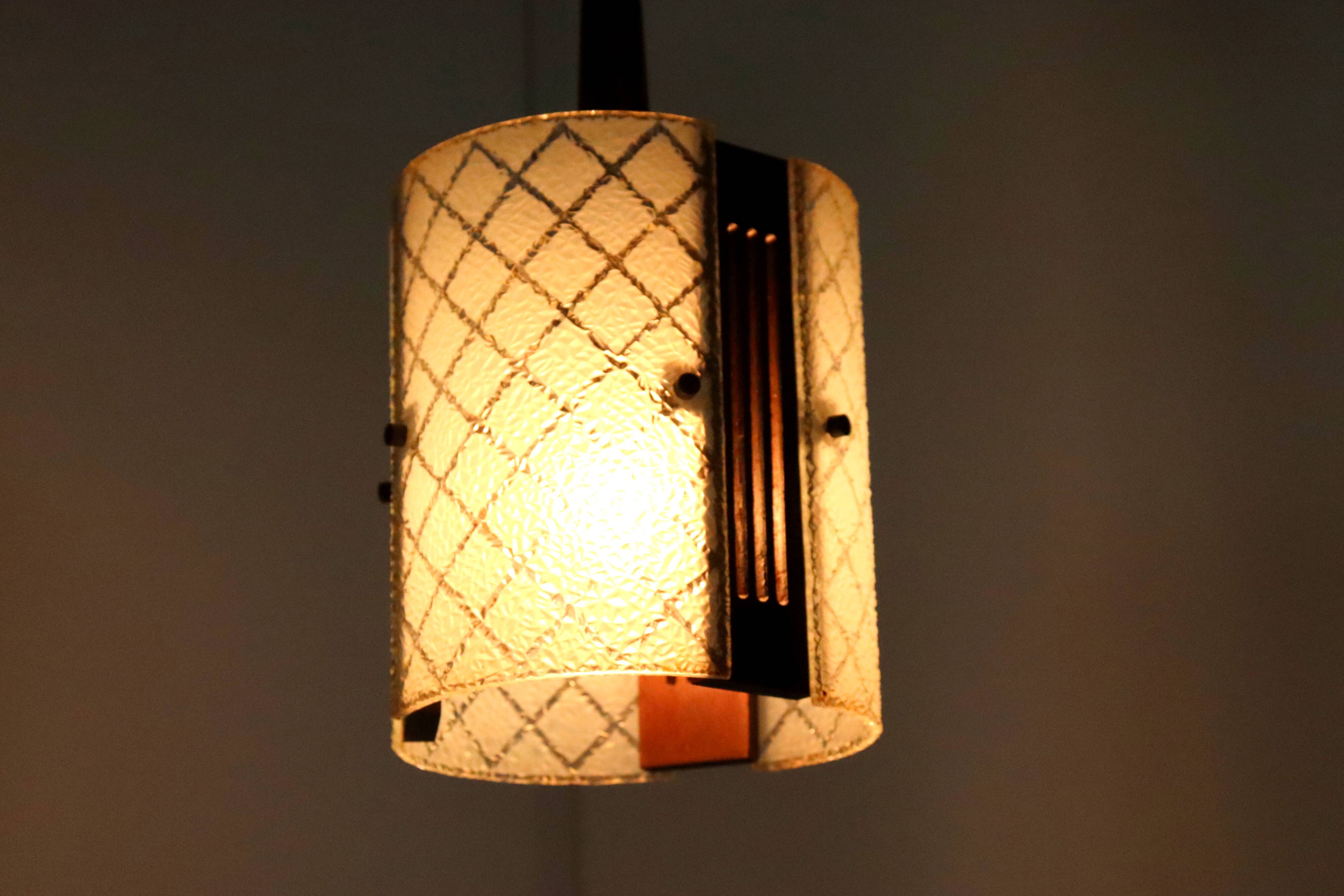 vintage  Glazen hanglamp 'Meerhoven'