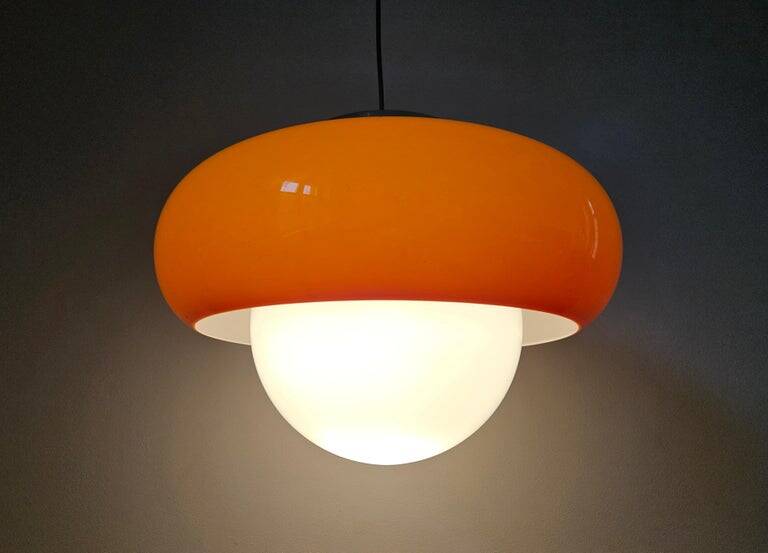 Large Rare Mid-Century Pendant by Meblo, Harvey Guzzini, AGE, Italy, 1970