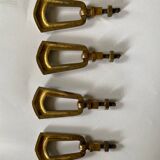 Set of 4 brass pull handles
