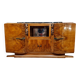 Enfilade galbée époque Art Déco en bois clair vers 1930-1940