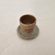 Ceramic egg cup signed Barges