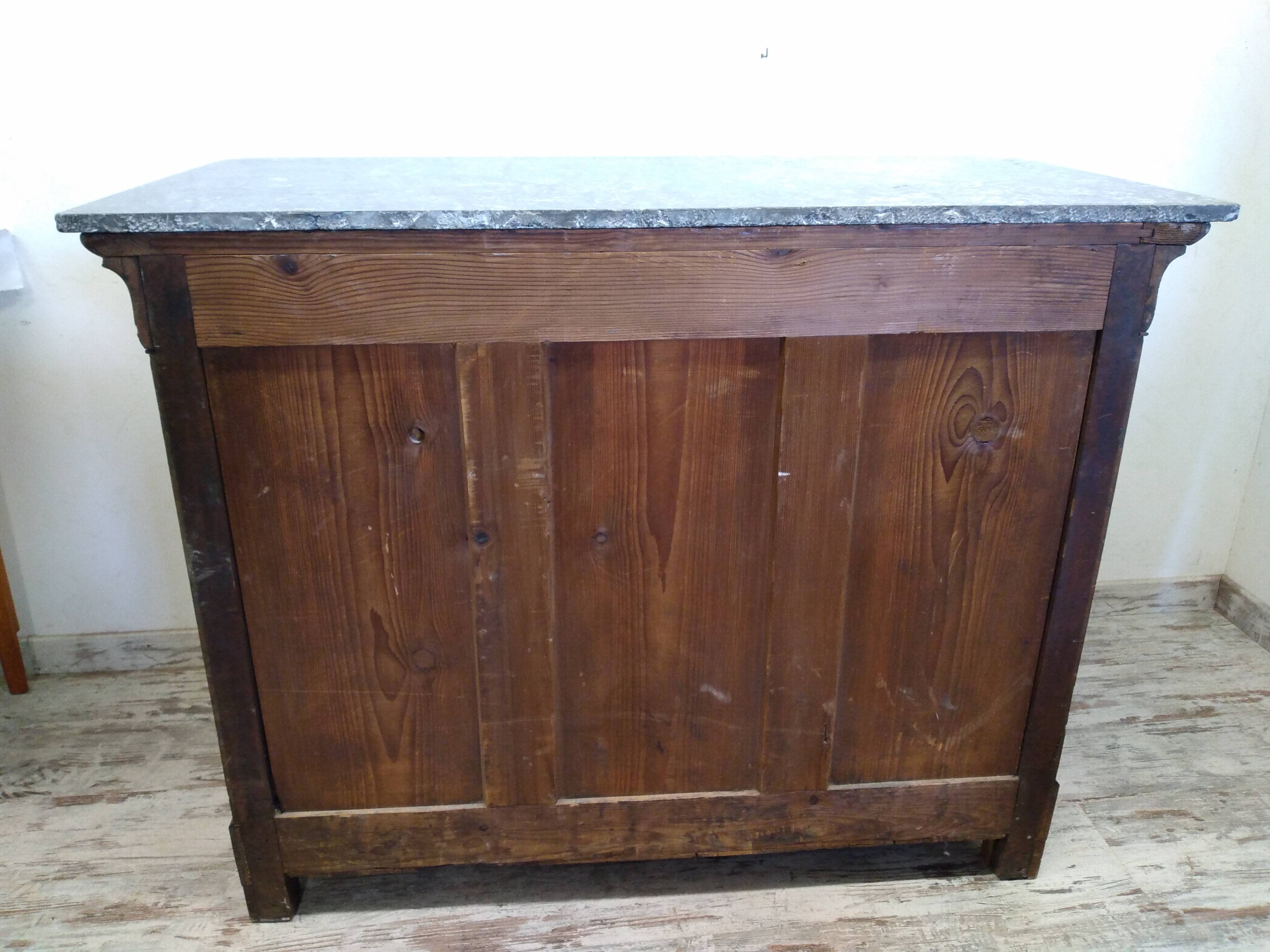 Chest of drawers with old marble