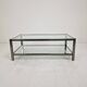 Vintage Glass & Metal Coffee Table