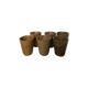 Lot 6 cups in earth-coloured stoneware