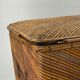 Pencil reed rattan bamboo chest or trunk, 1950s-1960s