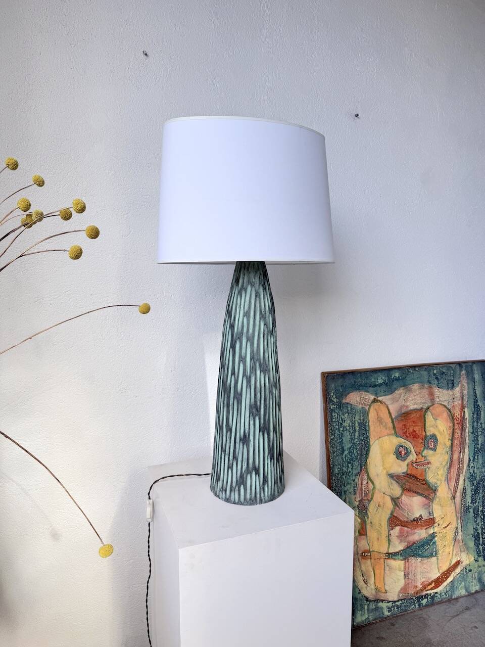 XL ceramic lamp from the 60s blin