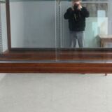 Pair of 1900 mahogany store windows