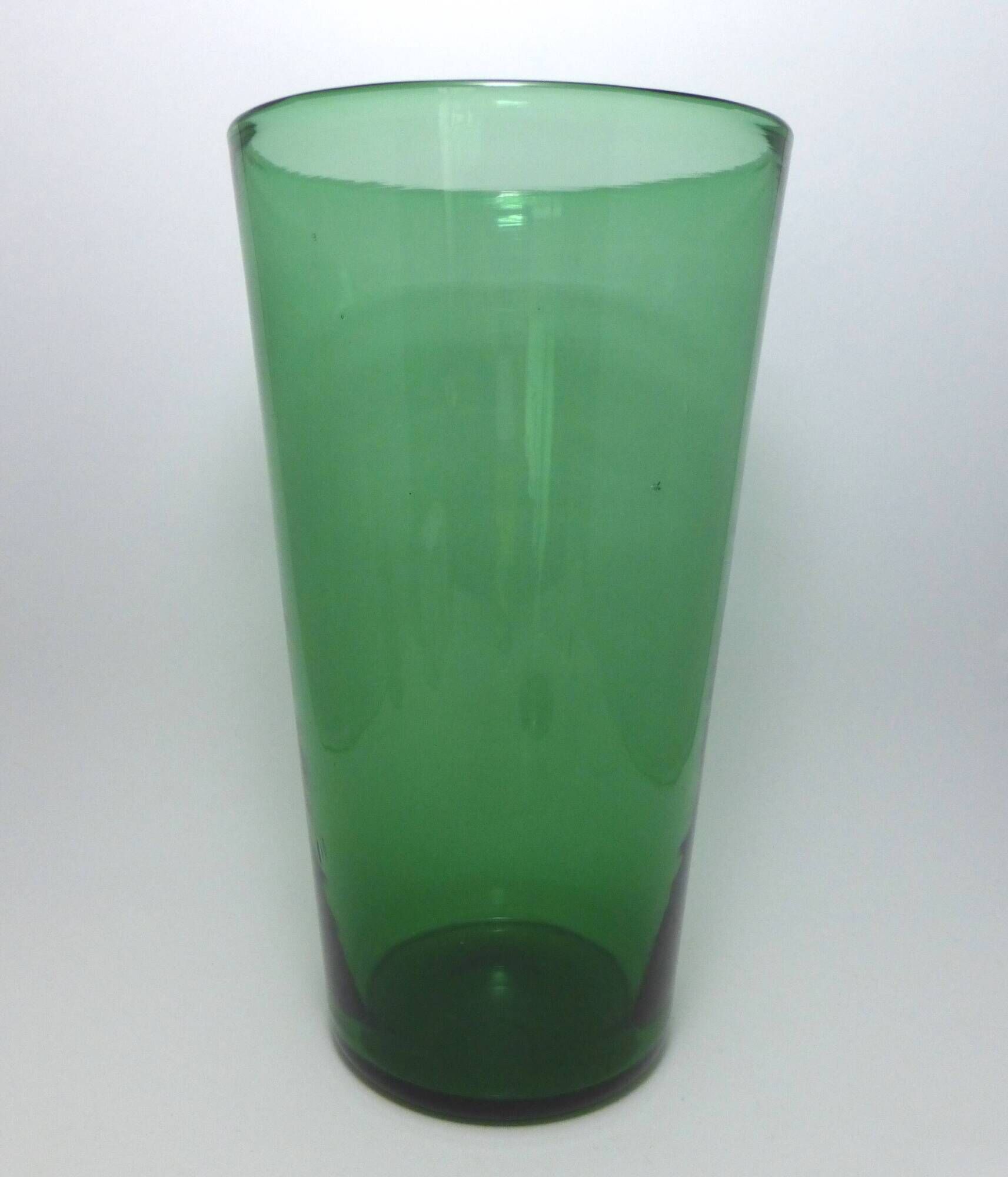 Vase de parquet en verre vert