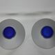 A pair of vintage 1980s wall lights | Metal and glass | Original retro ligh