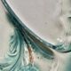 Artichoke plate Digoin in majolica faience barbotine