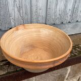 Large flat terracotta salad bowl