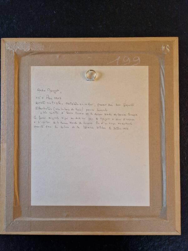 André Margat (1903-1999) - Dry pastel on paper - Rider or huntsman on horseback - Signed and dedicated