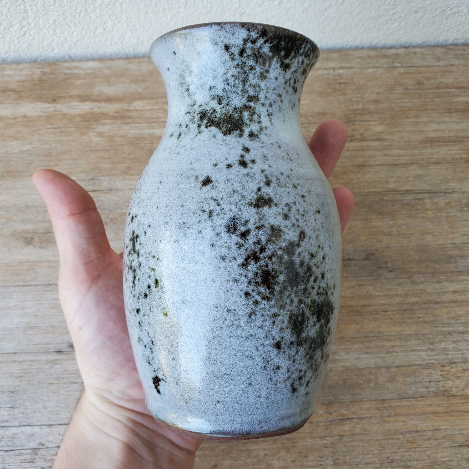 Signed sandstone vase