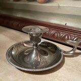 Silver metal thumb candle holder