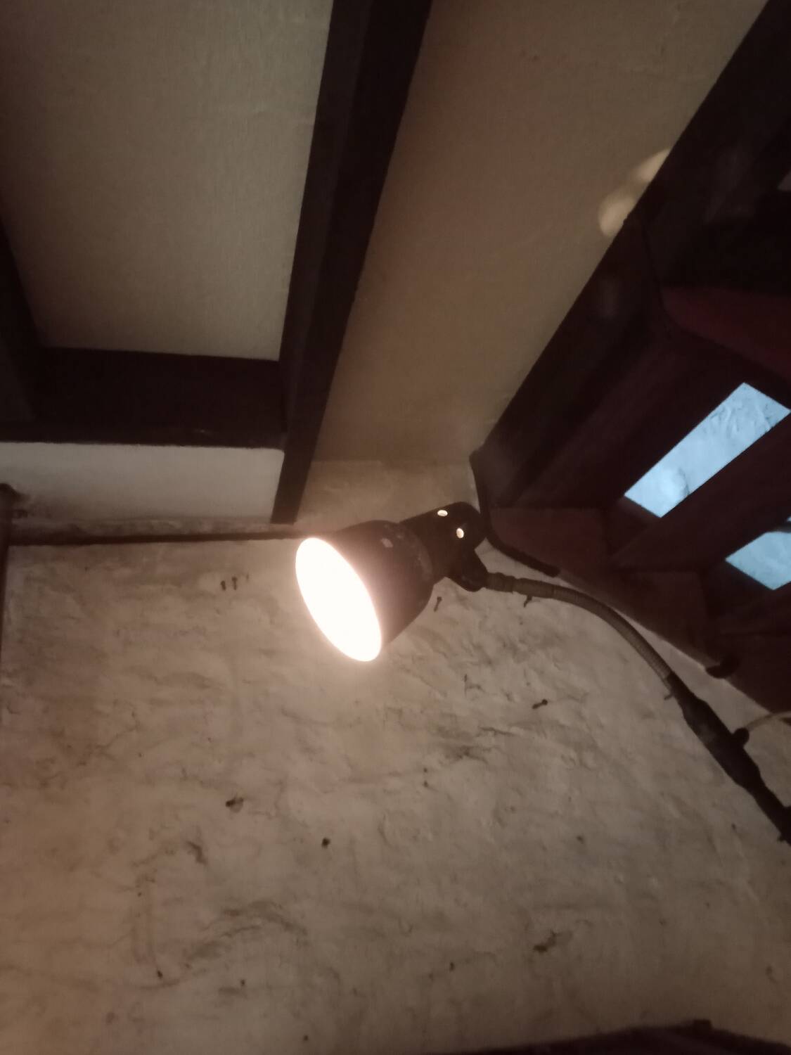 Industrial black metal lamp