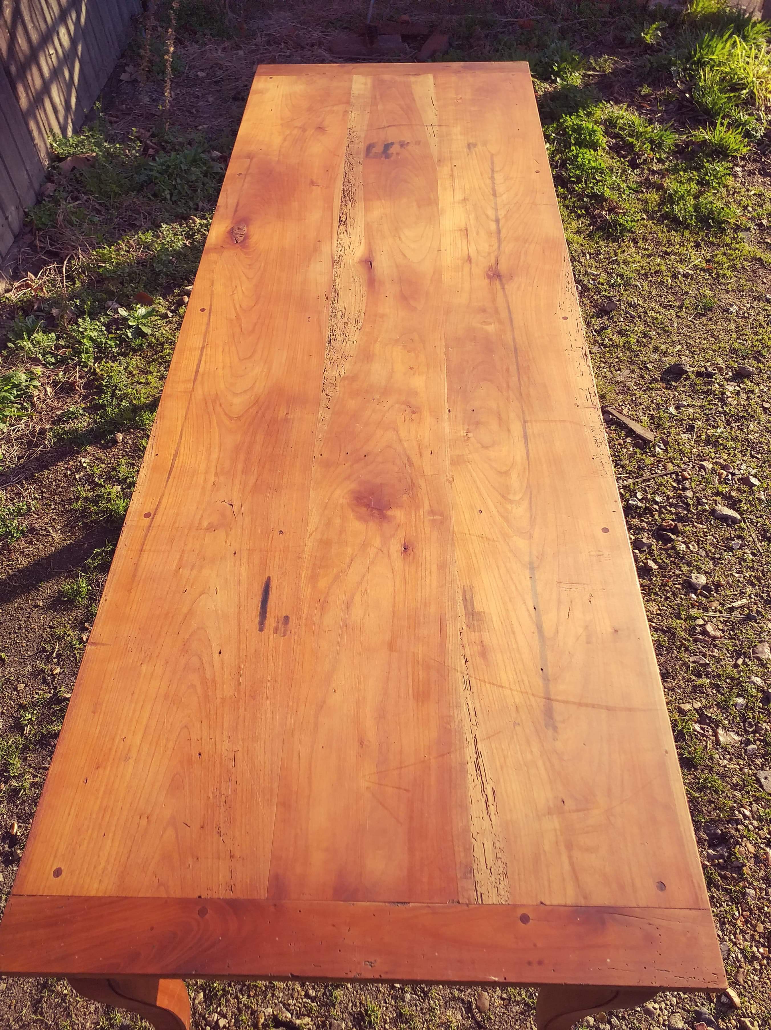 Table de ferme en bois naturel
