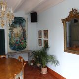 Miroir en bois stuqué doré XIXème siècle 92x142cm