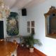 19th century gilded stuccoed wooden mirror 92x142cm