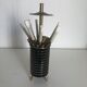 Tripod holders black golden box vintage 1960 - 14 x 8 cm