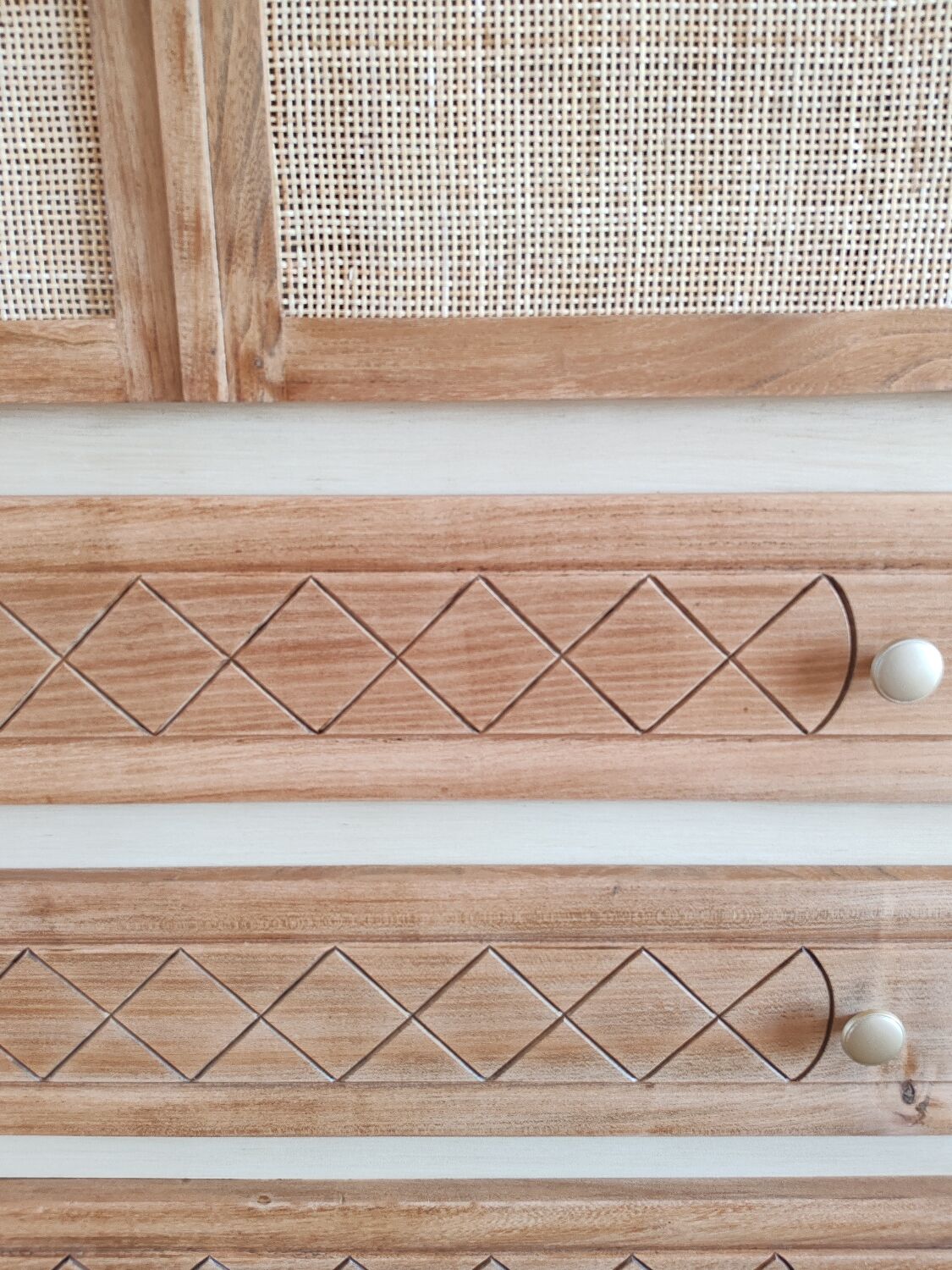 Vintage linen chest of drawers