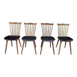 lot de 4 Anciennes chaises - bistrot
