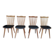 Lot of 4 Antique Bistro Chairs BAUMANN FRANCE 1960